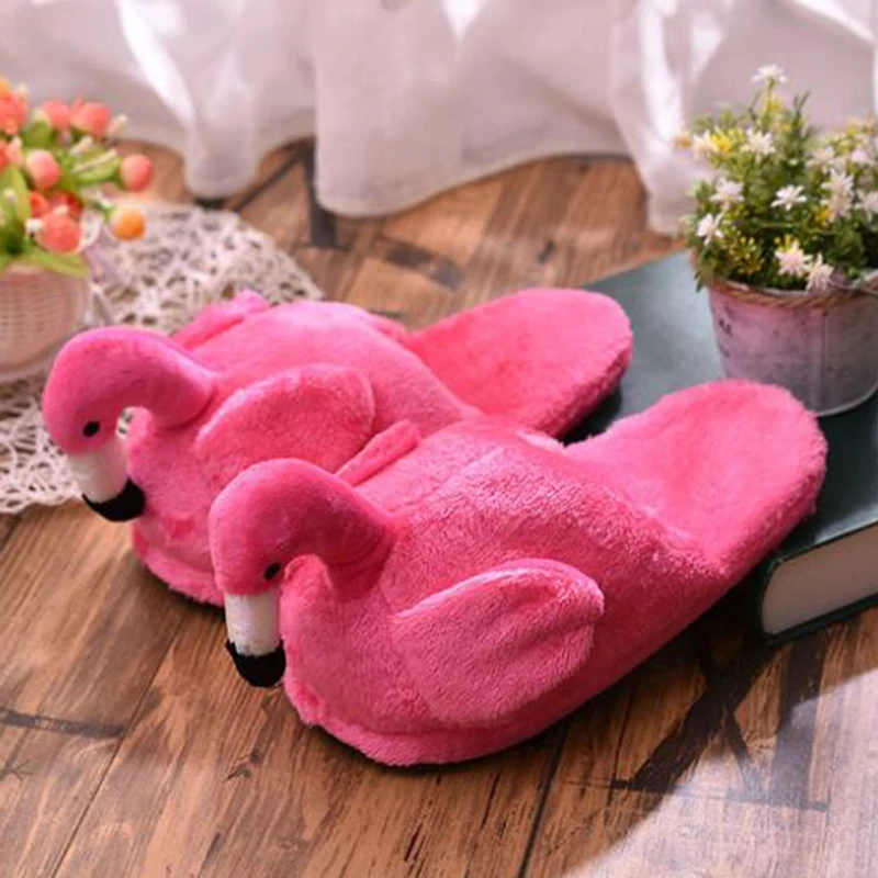 

Women Winter Warm Ful Slippers Women Slippers Cotton Flamingo slippers animals Home Slippers Indoor House Shoes Woman b205