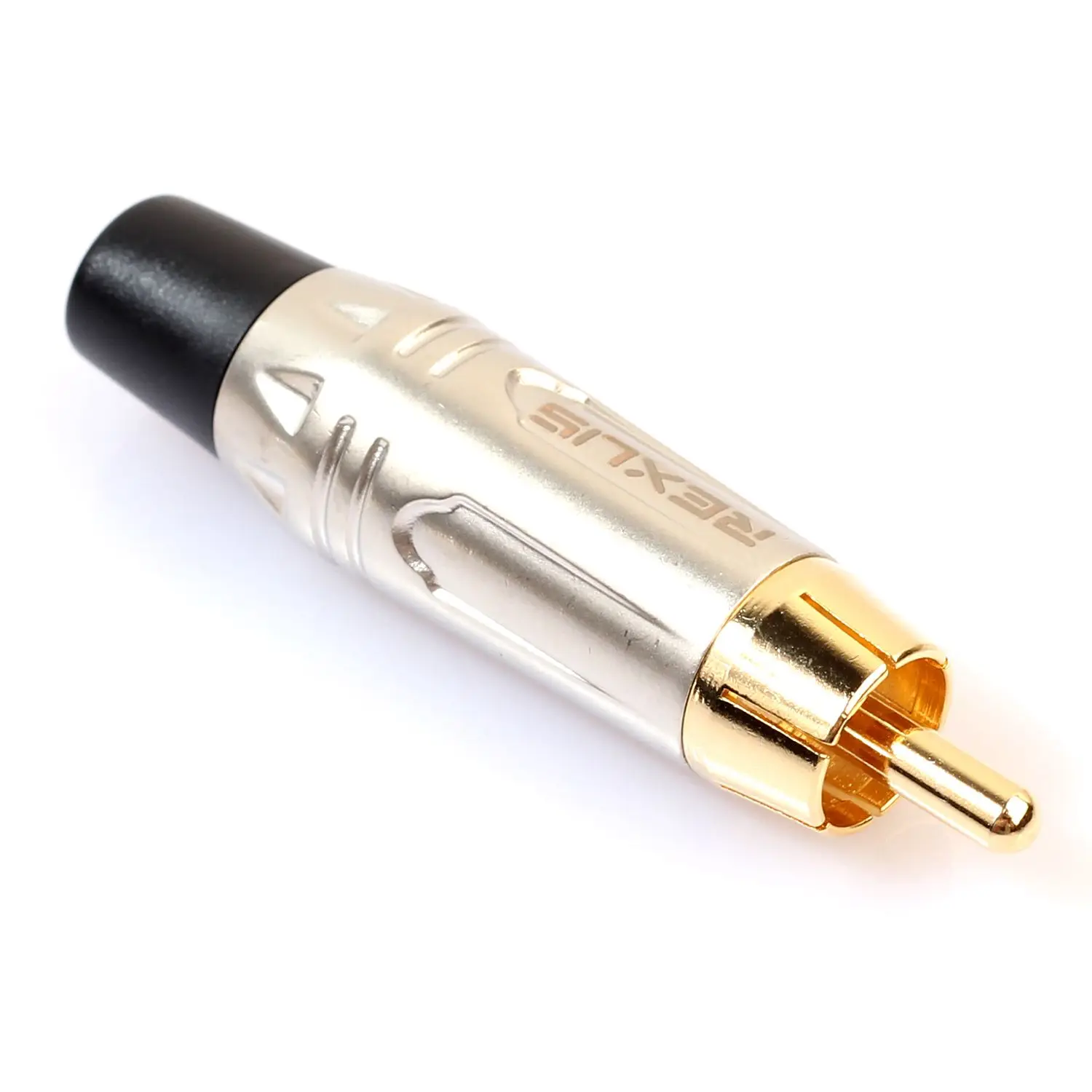 

REXLIS 10pcs DIY gold snake RCA Plug HIFI Goldplated Audio Cable RCA Male Audio Video Connector Gold Adapter For Cable