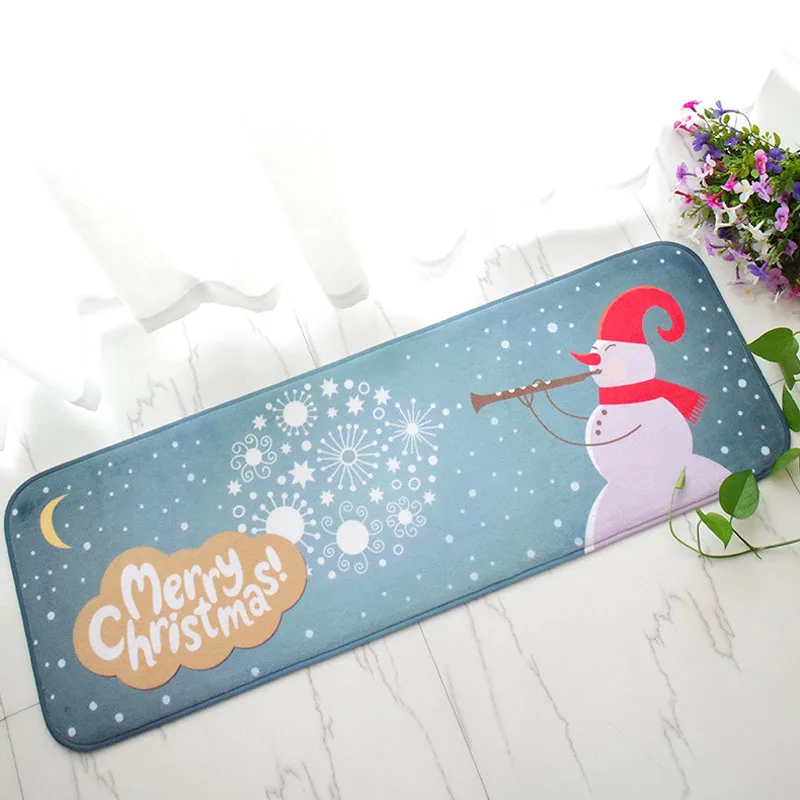 

Cartoon Santa Claus Carpet Christmas Gift Livingroom Kitchen Pad Floor Bathroom Area Rug Non-slip New Year Decoration Doormat