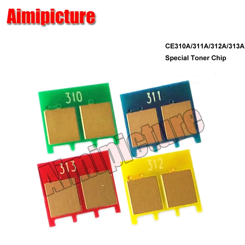 Для HP CP1025 M175 M275 310A CE310A 311A 312A 313A 126A чип тонер картриджа 1 2 K 1K BK/C/M/Y комплект 4