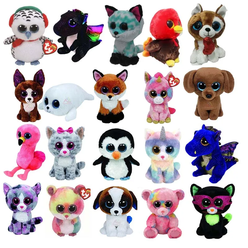 TY 6'' 15cm Beanie Boos Pixy - White Unicorn Kookoo KOALA SEAL DOG Flamingo Cat Dragon horse Elephant Lynx Plush Animal Toys TY 6'' 15cm Beanie Boos Pixy - White Unicorn Kookoo KOALA SEAL DOG Flamingo Cat Dragon horse Elephant Lynx Plush Animal Toys