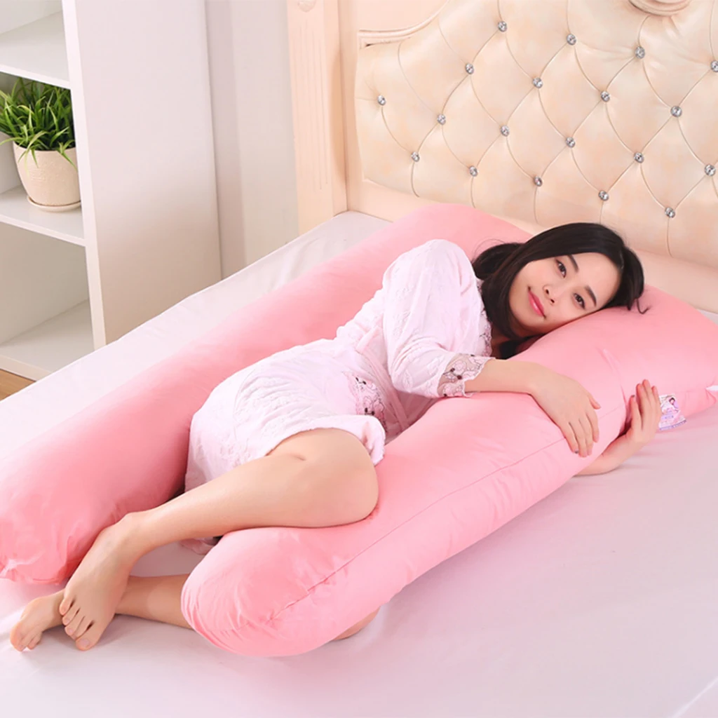 Full Body Pregnancy Pillow - Maternity Pillow for Pregnant Women - U Shaped Body Pillow With Zip Pillow Cover 9 Colors