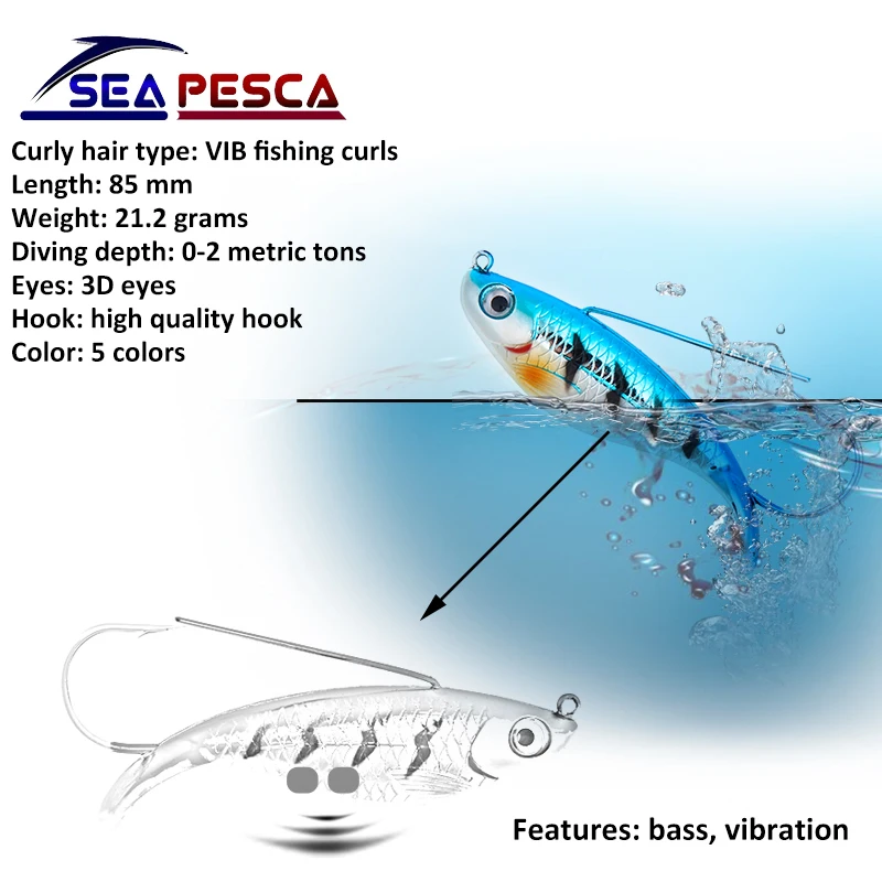 SEAPESCA Fishing Lure 85mm 21.2g Floating Bait CrankBait Artificial