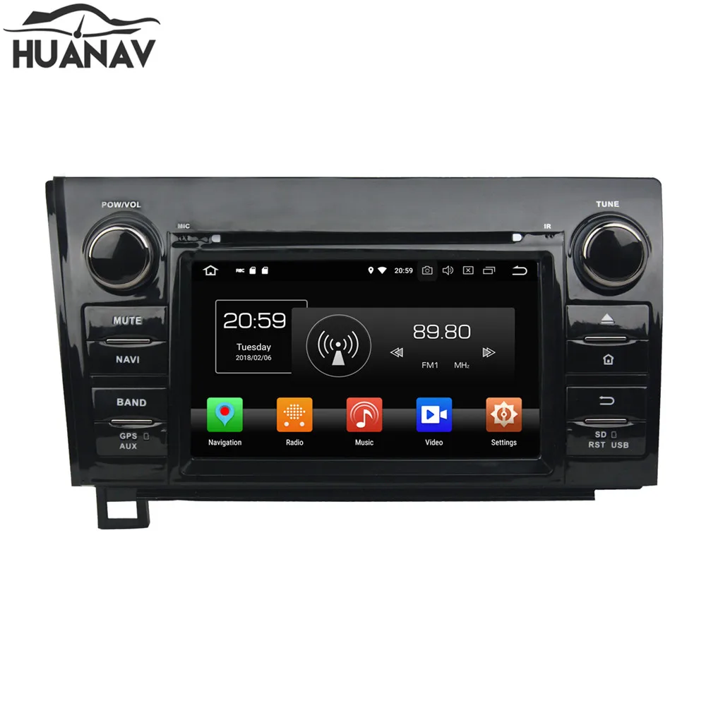 Huanva Android8.0 DVD плеер радио gps навигации для Toyota Sequoia/Tundra 2010-2012 Аудио карты 8-CORE 4 Гб+ 32 ГБ, 4G магнитофон