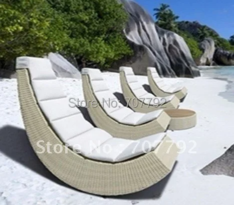 Hot Sale Sg 12028c Elegant Black Rattan Deck Chair Furniture Deck