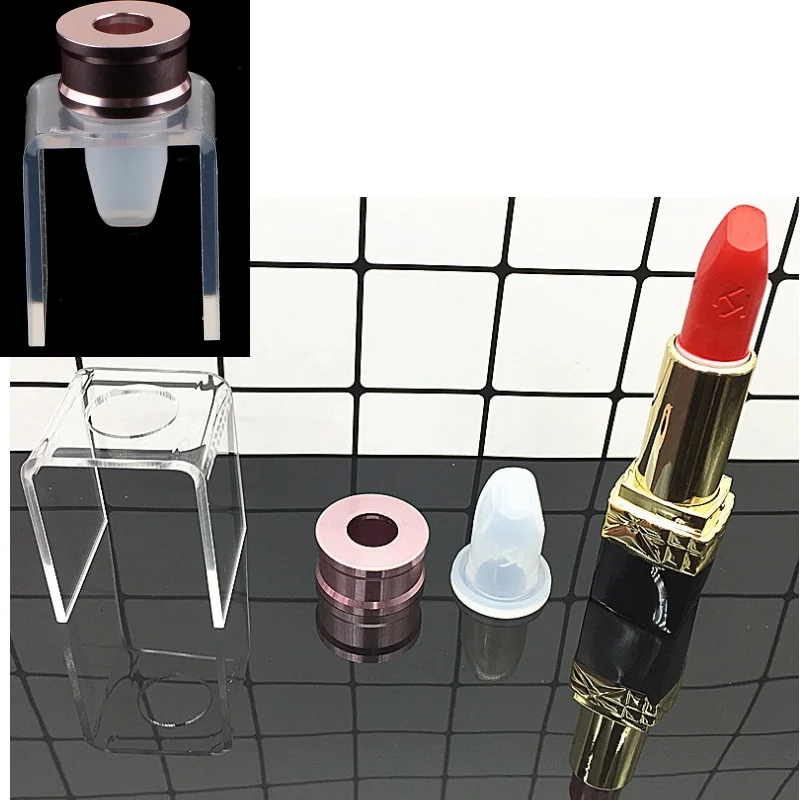 Simple Design Silicone Lipstick Mold Mould with Metal Ring and Stand Set for DIY Lipstick, Making Tool Kit Set by Oneself