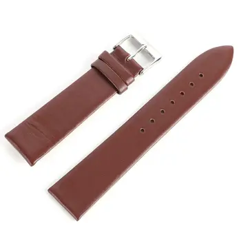 

12-22mm Men Women Faux Genuine Leather Watchband Slim Waterproof Watch Strap