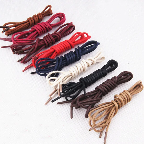 Buy 2 Get 1 free,Colored Men Lady Round Waxed Lace Shoelace Leather ...