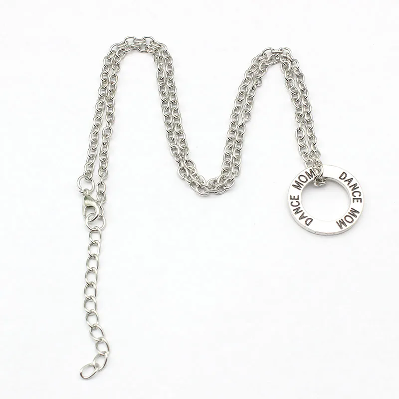 

Fashion Mom ,Dance ,Gymnastic English Words Round Pendant Antique Silve Necklace Jewelry Party for Women Mom Birthday Gift