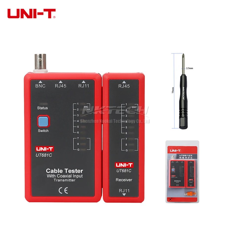 UNI-T UT681L UT681C UT681HDMI Кабельный тестер сетевой кабель трекер метр телефон BNC HDMI MINI-HDMI HD RJ45 RJ11 линейный детектор