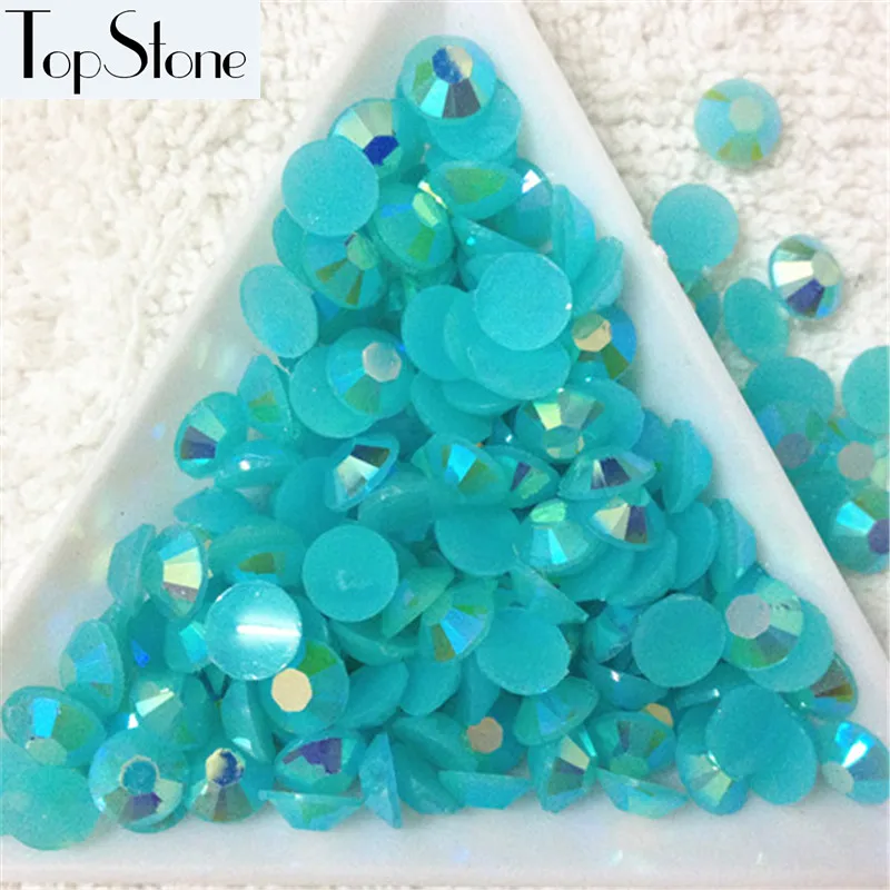 TopStoneJ6 # Желе АКВАМАРИН AB цвета 14 вырезанные шлифованные полимерные круглые