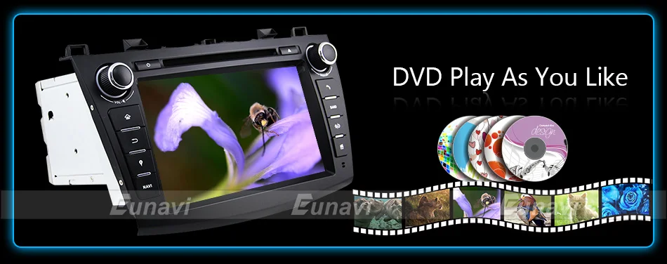 Top Eunavi 8" HD Screen 2 din Android 9.0 Quad Core Car DVD Player for 2010 2011 2012 2013 MAZDA 3 stereo radio GPS Navigation wifi 24