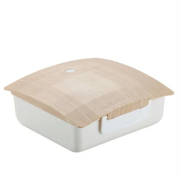 

Single Layer Lunch Box Microwave Bento Boxes Kids Food Container Storage Portable Picnic Box 800Ml Sealed Leakproof Compartmen