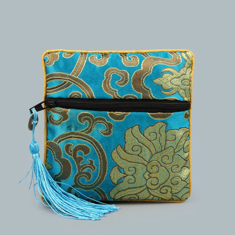 11,5x11,5 см ювелирные изделия в китайском стиле сумки винтажные сумки вышивка квадратная молния цветок кисточкой Декор подарки сумка