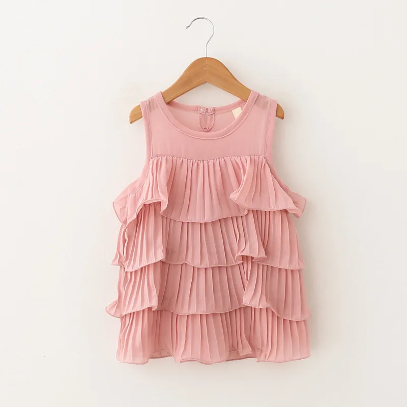 

Baby Girls Dress 2018 Summer Newborn Chiffon Dresses for Baby Girls Birthday Party Layered Sundress Baby Clothing 3 Color