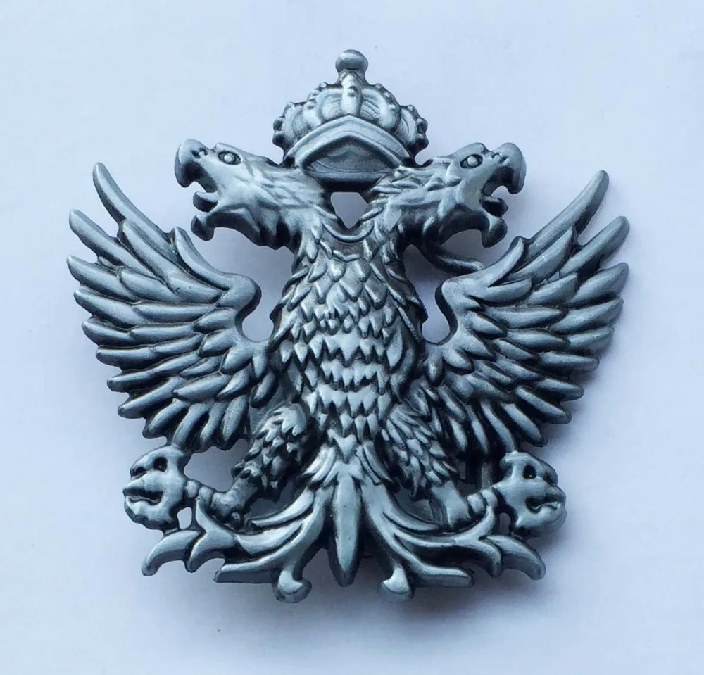 

Russia Turkey Emblem Retro Metal Crown Double Eagle Belt Buckle SW-BY718 for 4cm wideth snap on belt with continous stock