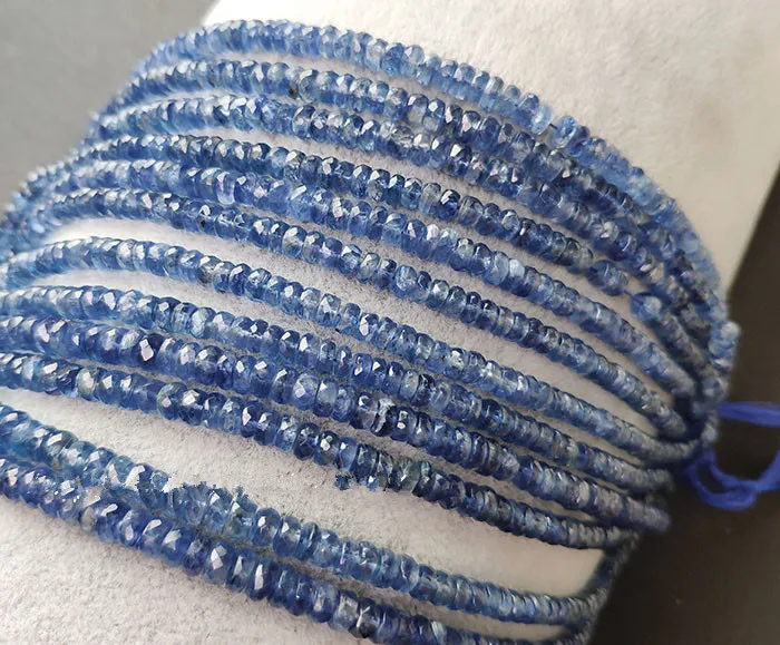 Свободные бусины Синий Кианит roundel граненый 4-6,5 мм AA 36 см для DIY ювелирных изделий FPPJ бусины природа