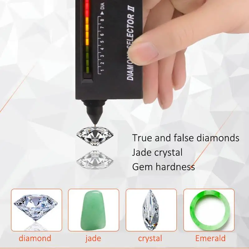 1pc V2 Professional High Accuracy Diamond Tester Gemstone Gem Selector Jewelry Watcher Tool LED Diamond Indicator Test Pen