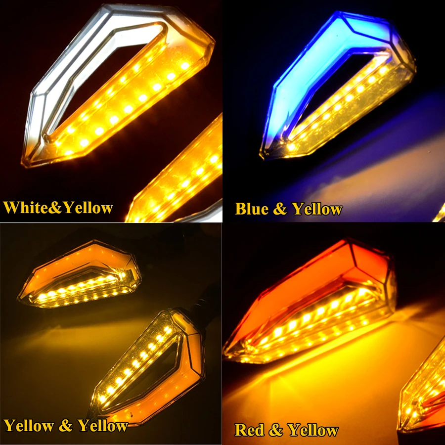 

2018 Turn Lights Motorcycle Modified Waterproof LED Decorative Accessories Signal Lights Motors Daytime Running lights 18LED