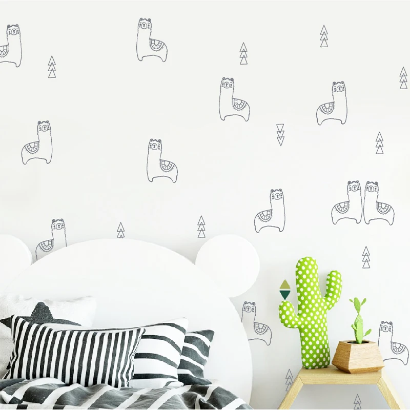 Llama Vinyl Wall Decals Baby Room Decoration