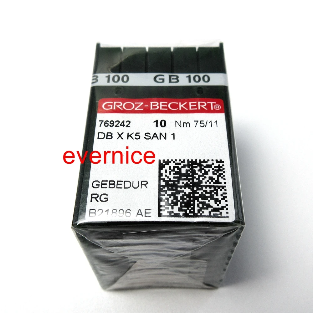 

100 Groz Beckert Dbxk5 San1 Gebedur Titanium Coated Embroidery Machine Needles