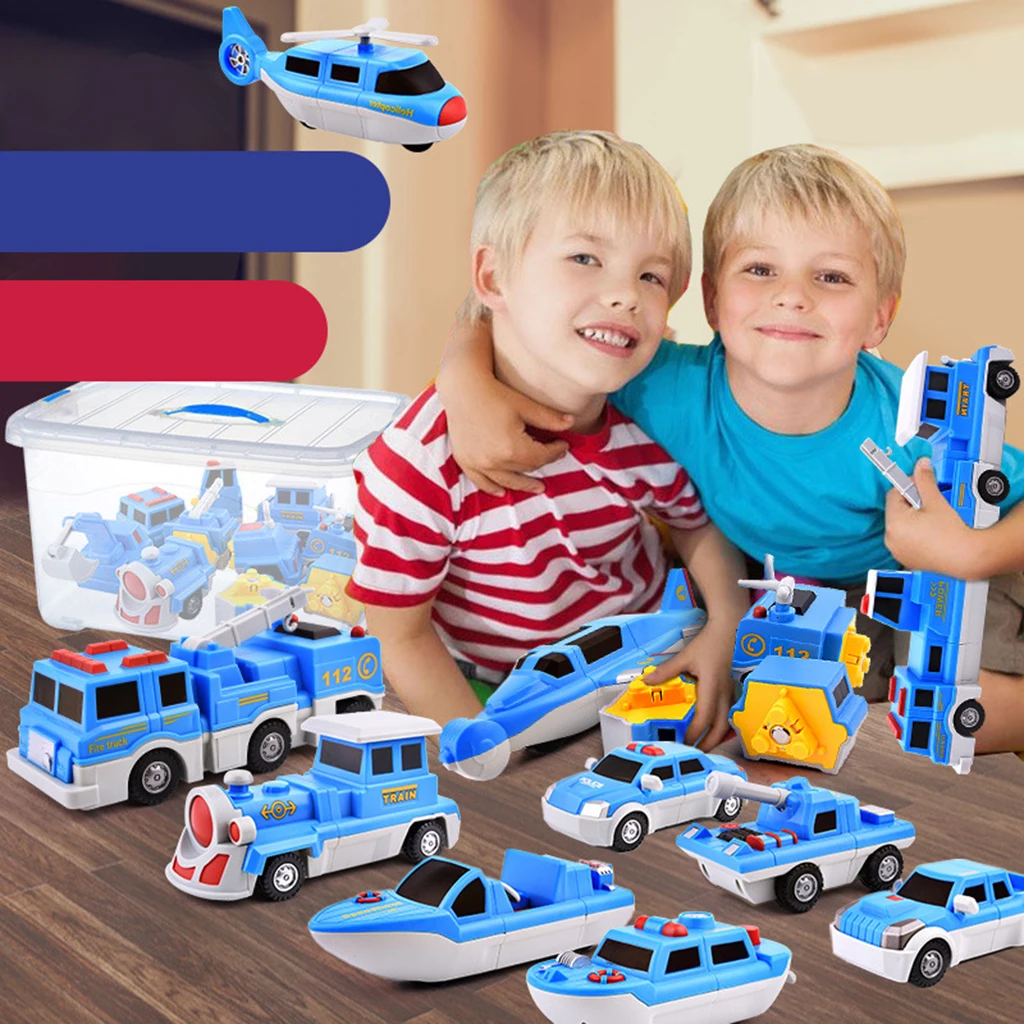 16 шт. магнитные транспортные средства строительные блоки комплект, стебель матч строительные игрушки для детей