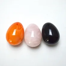 HIMABM 3 шт. Большие размеры 50*35 мм натуральный яйцо из нефрита для упражнения Кегеля мышцы тазового дна вагинальные упражнения Йони яйцо бен wa мяч