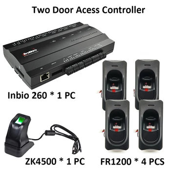 

Inbio260 Tcp/Ip Access Control System two door Security Access Controller Double Door Access Control Panel with FR1200 zk4500