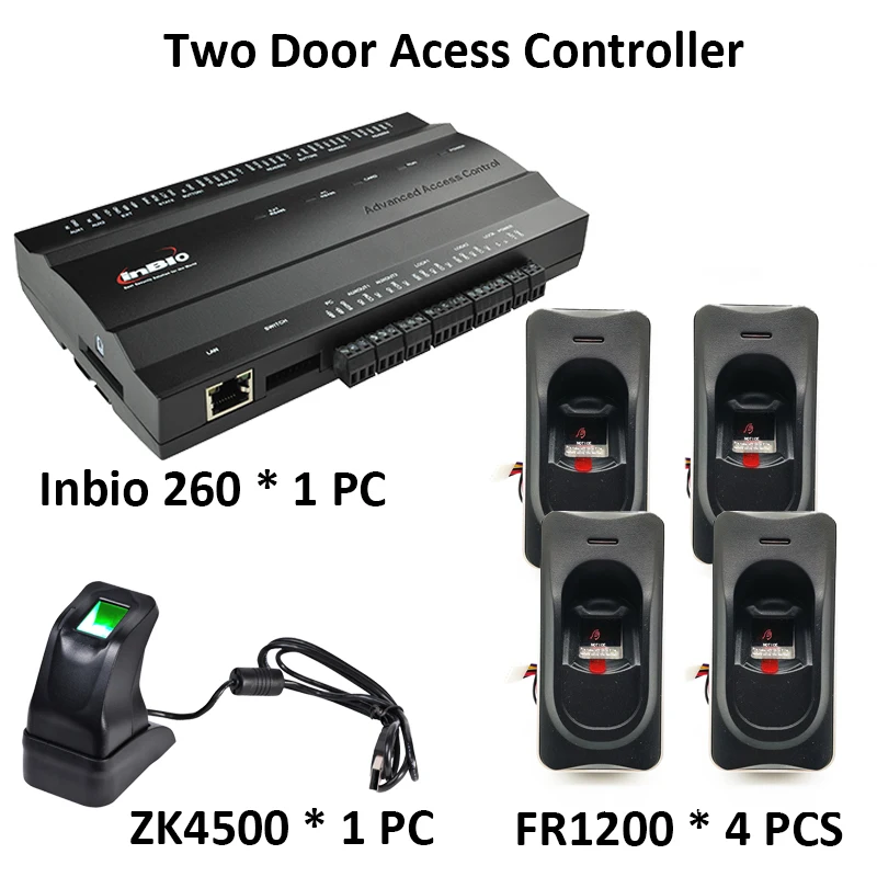 Inbio260 Tcp/Ip Access Control System two door Security Access ...
