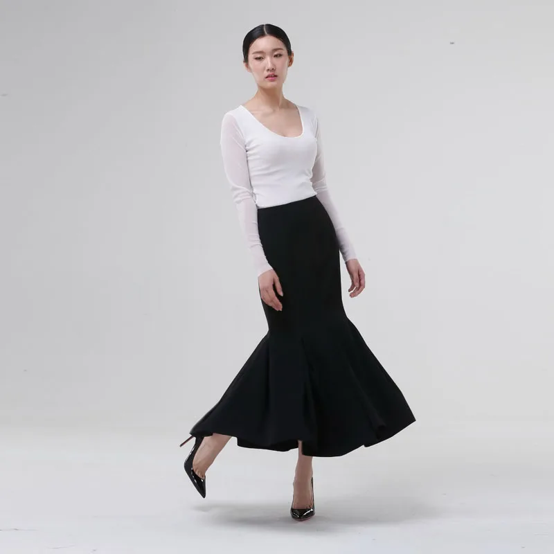 2015 Woman Customized Plus Size High Waist Black Sexy Long Evening