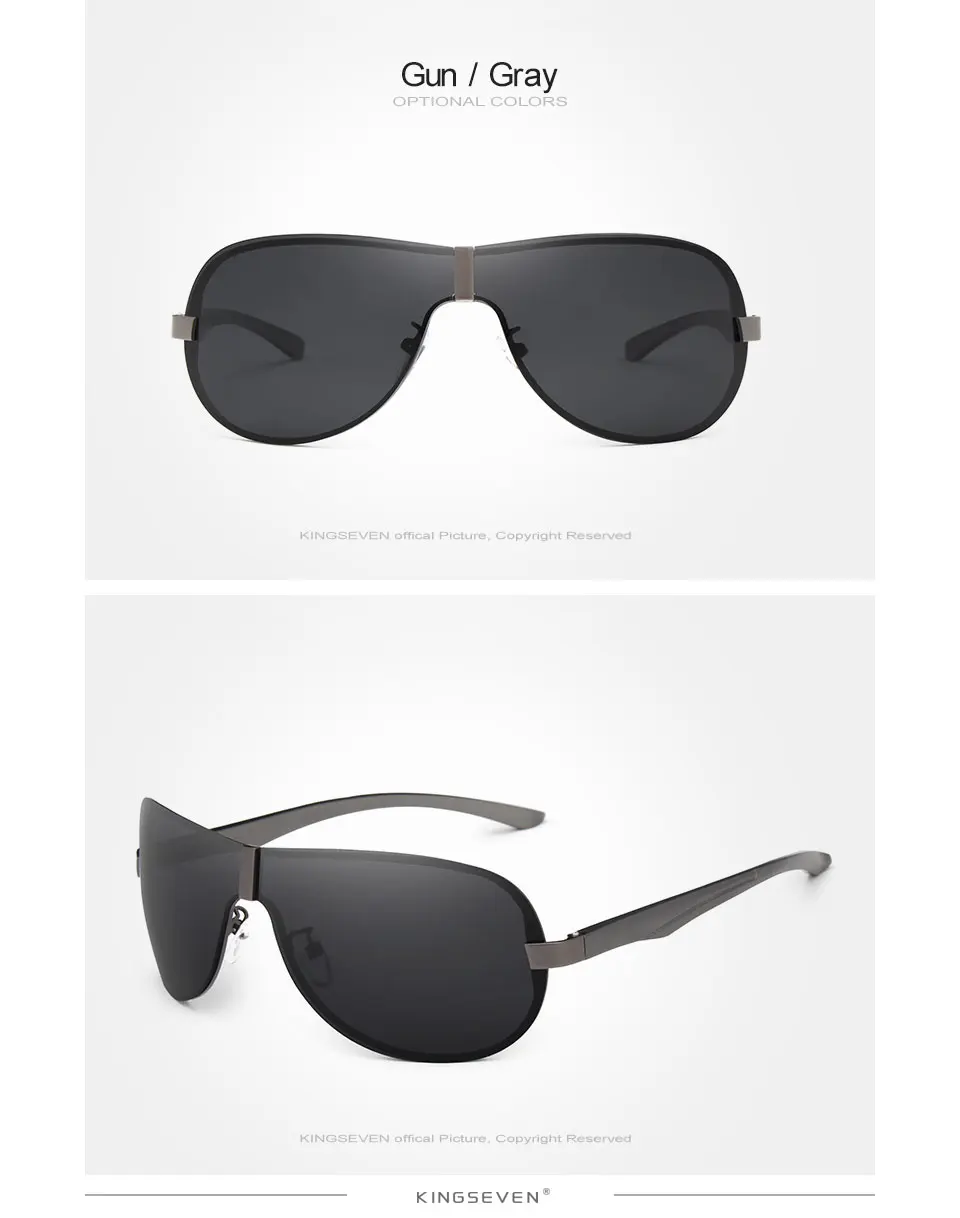 KINGSEVEN Роскошные брендовые дизайнерские поляризованные солнцезащитные очки мужские алюминиевые Большие зеркальные линзы солнцезащитные очки мужские защитные очки Oculos