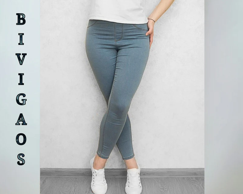 BIVIGAOS Весна Осень Женские простые базовые джинсы эластичные джинсовые брюки карандаш джинсы Леггинсы Брюки джеггинсы для женские