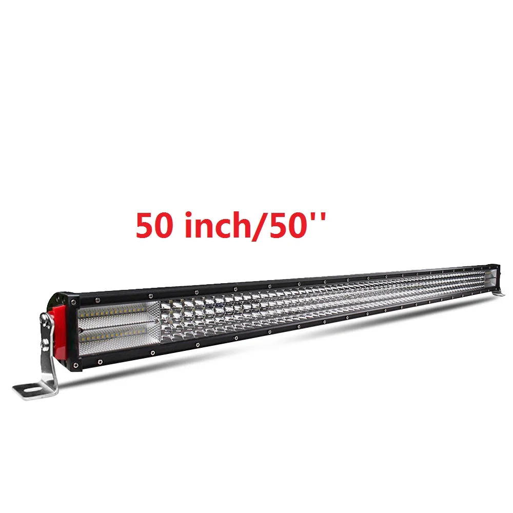 CO светильник Led Bar 22 дюймов 32 42 50 52 ''8D Rampe Led 4-рядный светильник для внедорожного джипа Wrangker Jk Лада Нива 4X4 охотничий трактор - Цвет: 50inch offroad bar