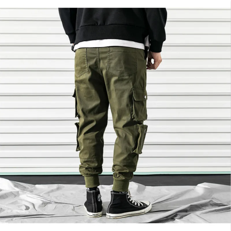 2019 новые модные популярные мужские уличные хип-хоп шаровары мужские эластичные талии Тактические Брюки повседневные мужские узкие брюки