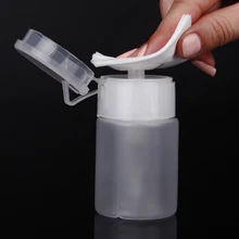 75ML Nail Art Mini Pump Dispenser Empty Bottle Acrylic Gel Polish Remover Cleaner Liquid Container Storage Small Pressure bottle