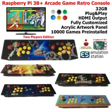 Два игрока Raspberry Pi B аркадная игра Ретро консоль акриловая художественная панель все в одном