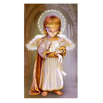 

SHUOSI 5d diamond embroidery diamond diy drill beautiful angel round rhinestones glued crafts home decorating painting y616