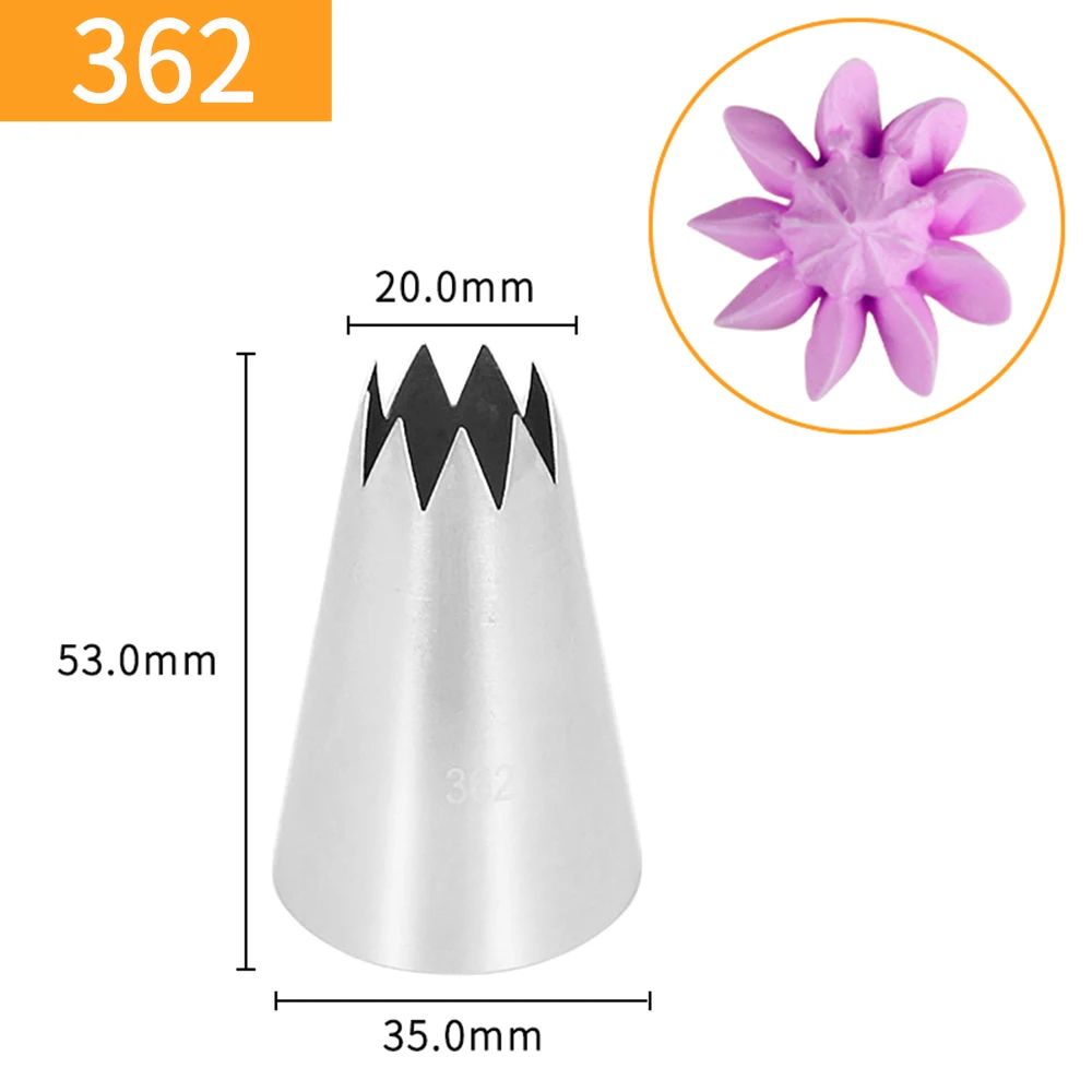 20 шт./лот FDA высокое качество нержавеющая сталь украшения торта большая звезда Кондитерская насадка#362
