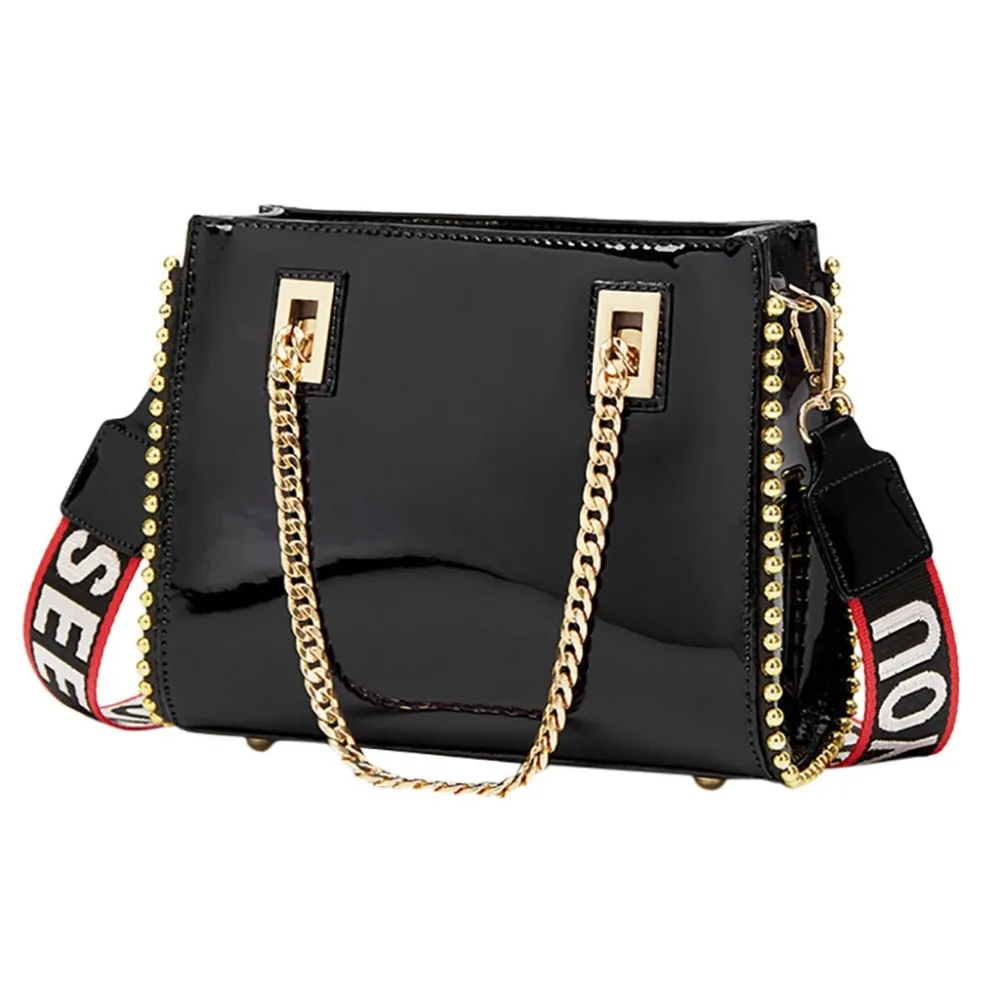 

Women's small handbag patent leather sequin shoulder bag chain Messenger bag change mobile phone bags bags for women 2018 A1