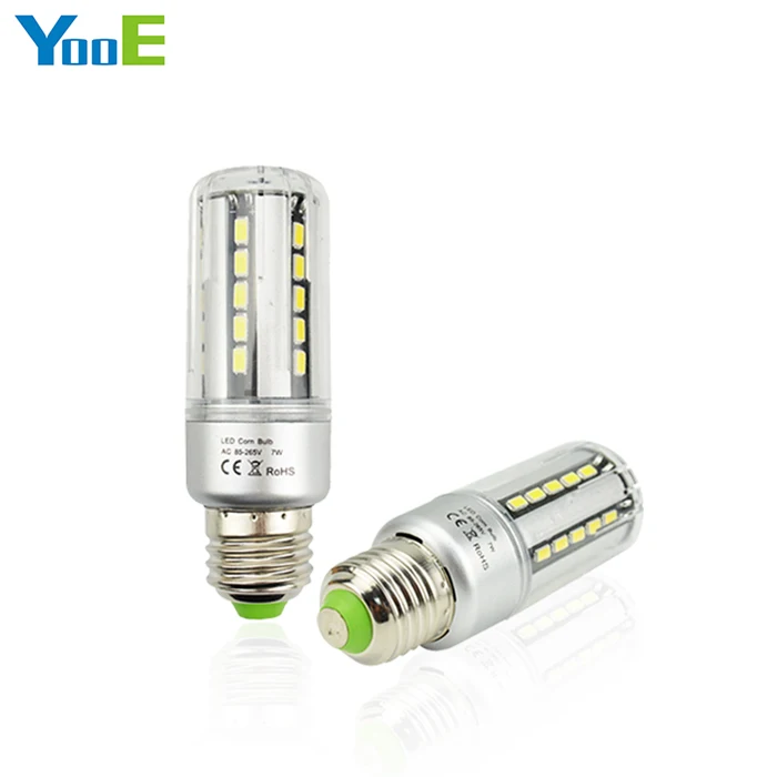 

YooE LED Bulb Lights 5736 SMD LED Corn lamp Bulb light 7W E27 AC85V-265V Aluminum LED Corn Bulb No Flicker