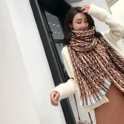 Новый бренд Nadzieja шарф женские осенние и зимние новые толстые вязать теплый платок корейский стиль студентов диких мода дамы нагрудник