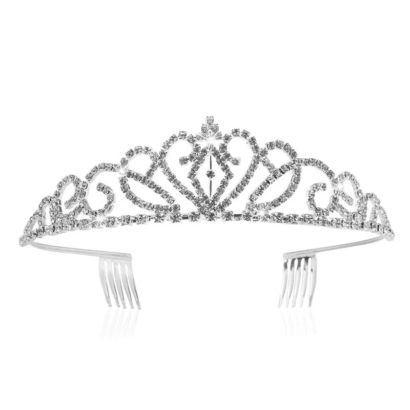Belle Beau Girl Princess Tiara, Girl Crown, Sparkling Rhinestone Tiara Comb Crown, Princess Tiara Set (3)
