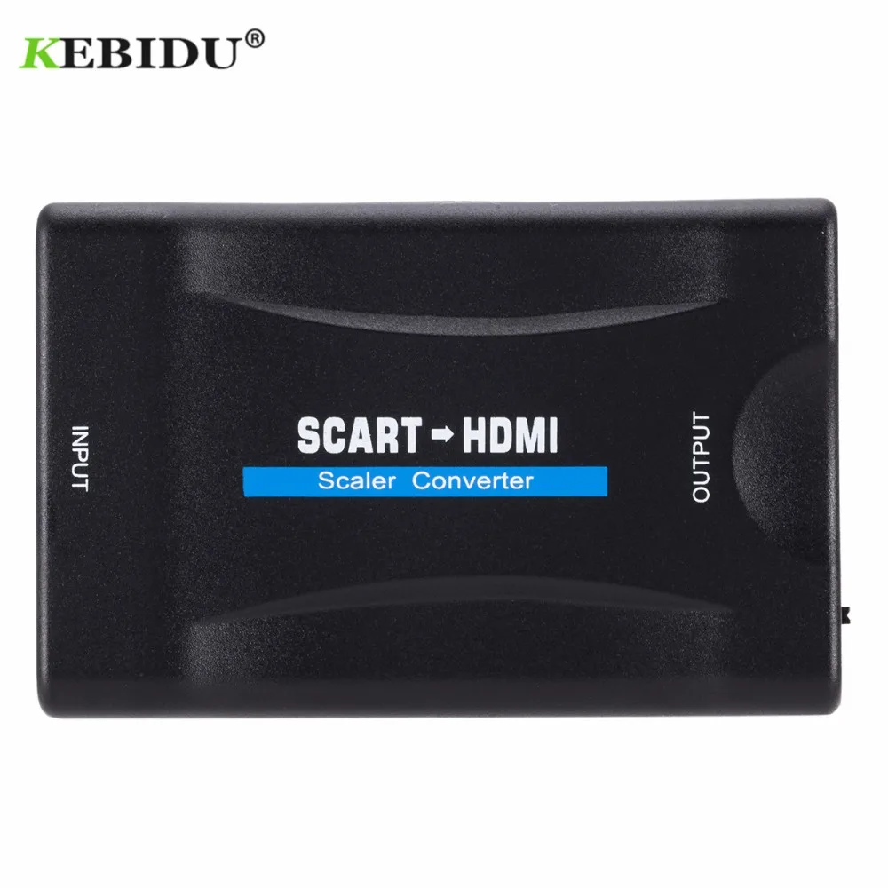 KEBIDU 1080P Scart в HDMI конвертер аудио видео адаптер HDMI в SCART для HD tv Sky Box STB для смартфона HD tv DVD новейший