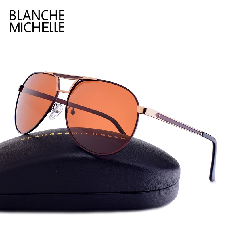 

2019 High Quality Pilot Polarized Sunglasses Men UV400 Brand Driving Sun Glasses For Male oculos masculino vintage With Box