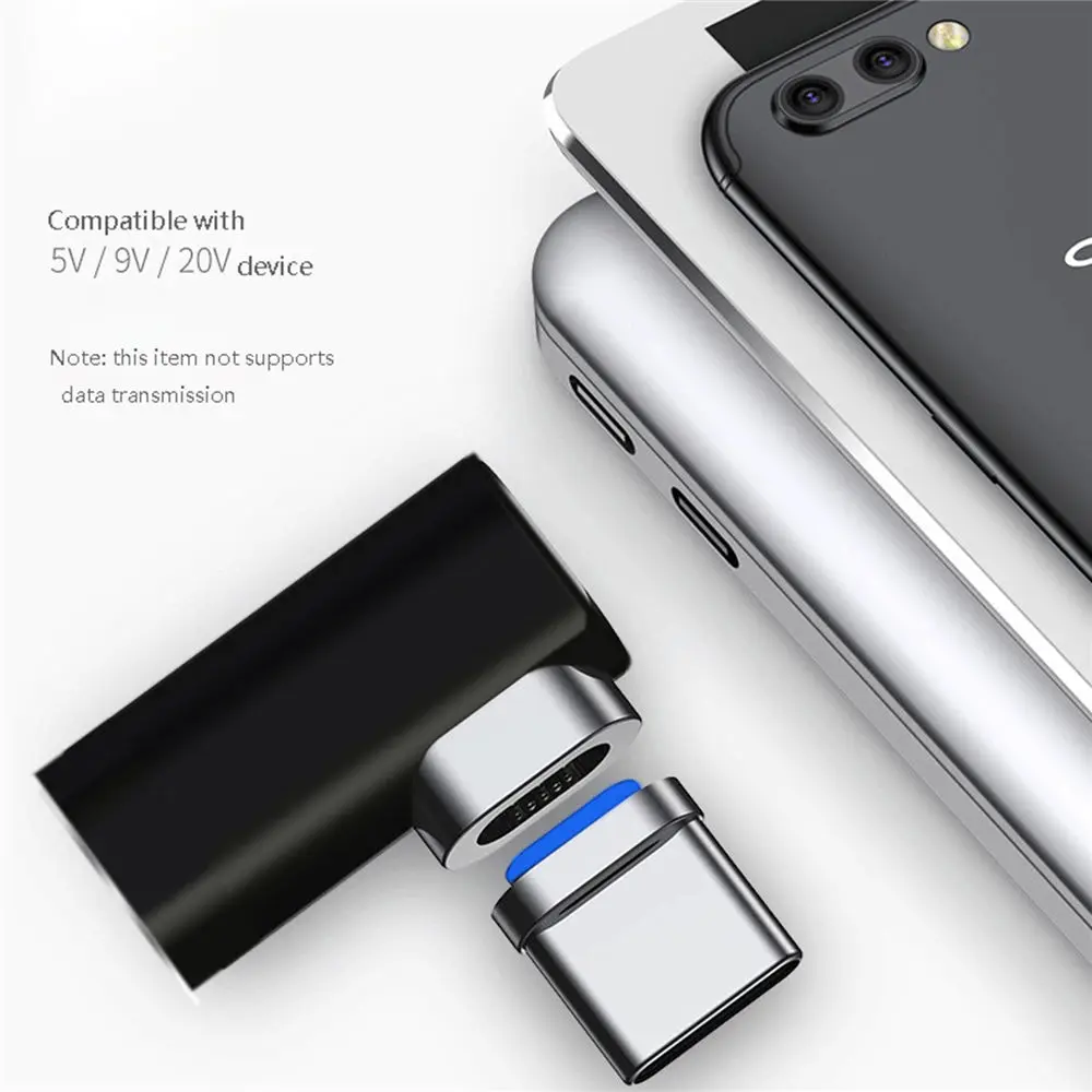  Type c magnetic adapter for Macbook pro 2018 Type-c fast charging magnetic cable 90 Degree Connecto