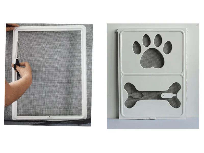Lockable Magnet Control Pet Dog Cat Door for Screen Window Security Flap Gates Pet Tunnel Dog Fence Free Access Door for Home6