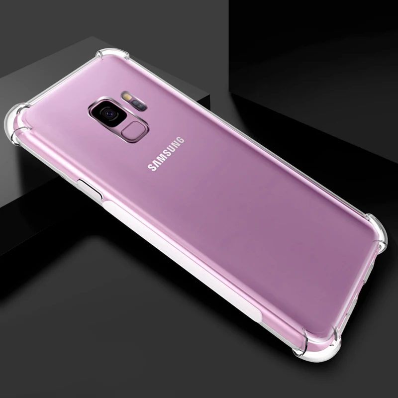 Clear Silicone Anti-Knock phone Cases for Samsung Galaxy S9 S8 plus S7 S6 edge Note 8 J3 J5 J7 A5 A7 2017 2016 2018 G530 Case |