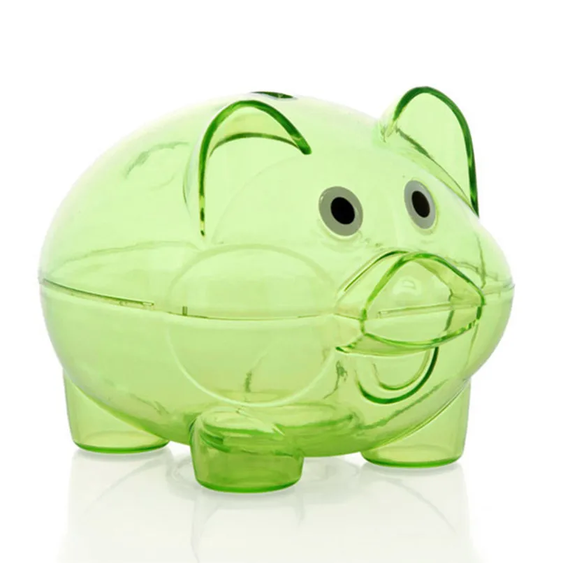 Piggy Bank Money Box Saving Coins Cash Fun Gift Plastic Pig Safe