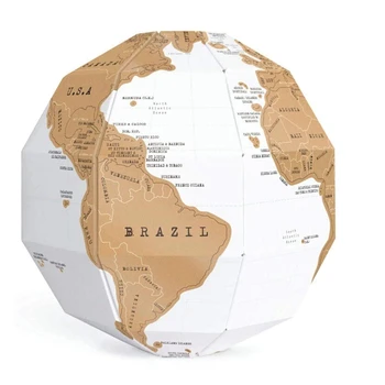 

Diy Scratch Globe 3D Stereo Assembly Globe World Map Travel Kid Child Toy Gift