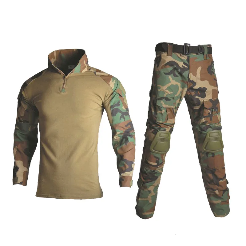 

Men Clothes two piece set Shirt + Pants Frog Suit Airsoft US Army Military Uniform Clothes Tactical Combat Camouflage S-XXXL